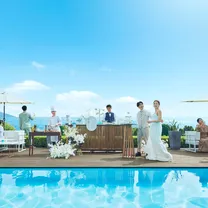 【卒花絶賛！絶品コース試食付】貸切テラスの海リゾート演出体験