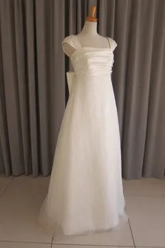 Italian satin & silk organza dress