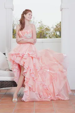 み*9様 white by verawang グラデーションドレス VW3511 white by vera wang vw351157 ピンクグラデーション | ウェディングドレス