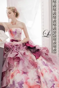 white by vera wang vw351157 ピンクグラデーション | ウェディングドレス