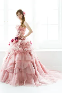 white by vera wang vw351157 ピンクグラデーション | ウェディングドレス