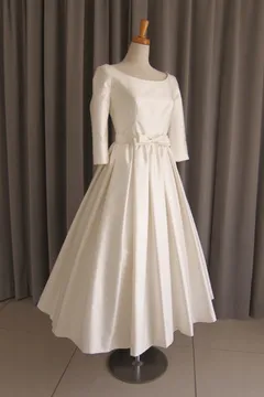 Silk shantung midi dress