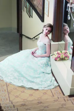 優しい印象のオパール　カラードレス（WE18007）