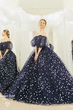KIYOKOHATA×marry　KH-0027　コンフェッティドレス　ネイビー