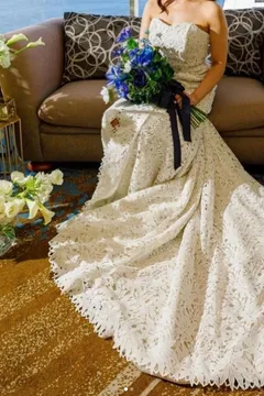 ラメレースのマーメイドドレス