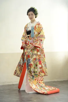 CR116 色打掛 花車青海桜鴛鴦文 | ウェディングドレス