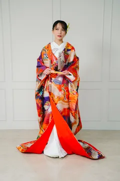CR116 色打掛 花車青海桜鴛鴦文 | ウェディングドレス