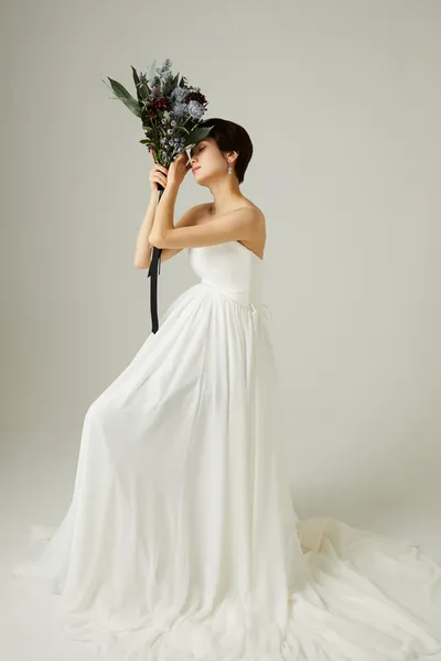 第19位 2103MS-OW　スリムAライン・ビスチェ マイクロシフォン・２wayドレス