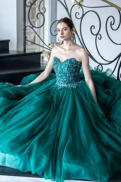 ウェディングドレス　カラードレス　グリーン ウエディングドレス カラードレス ロングドレス パーティー