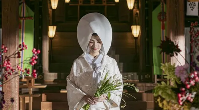 警固神社での厳かな神前結婚式