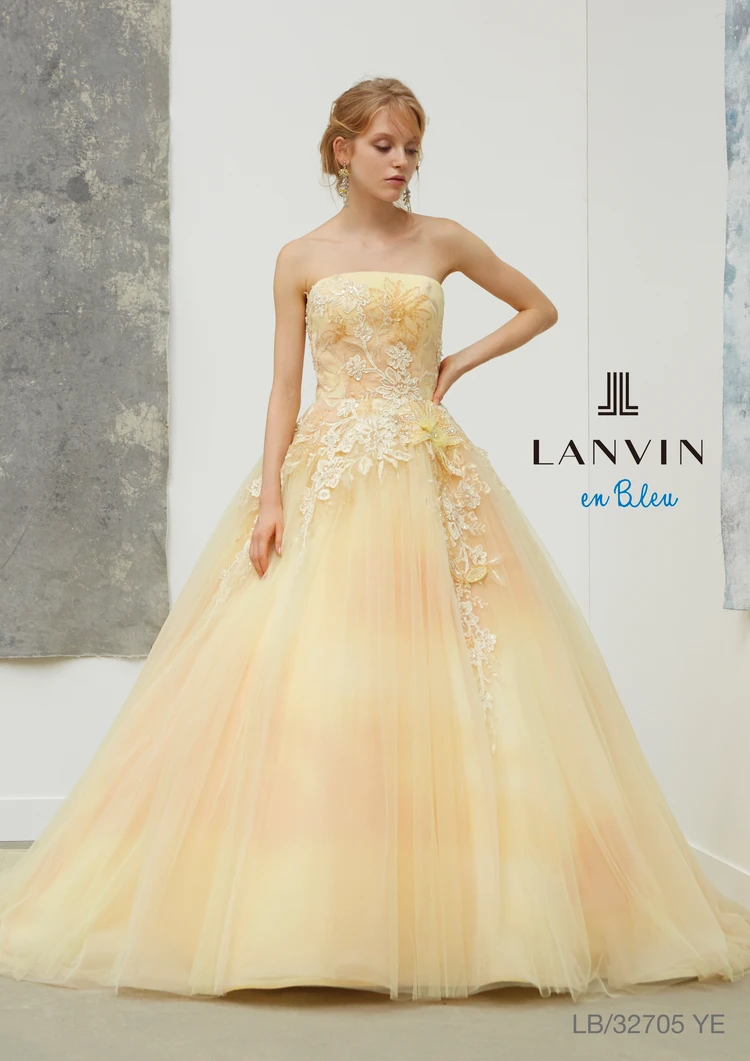 【かきぴー】LANVIN ウェディングドレス かきぴー】LANVIN ウェディングドレス LANVIN en Bleu（ランバン