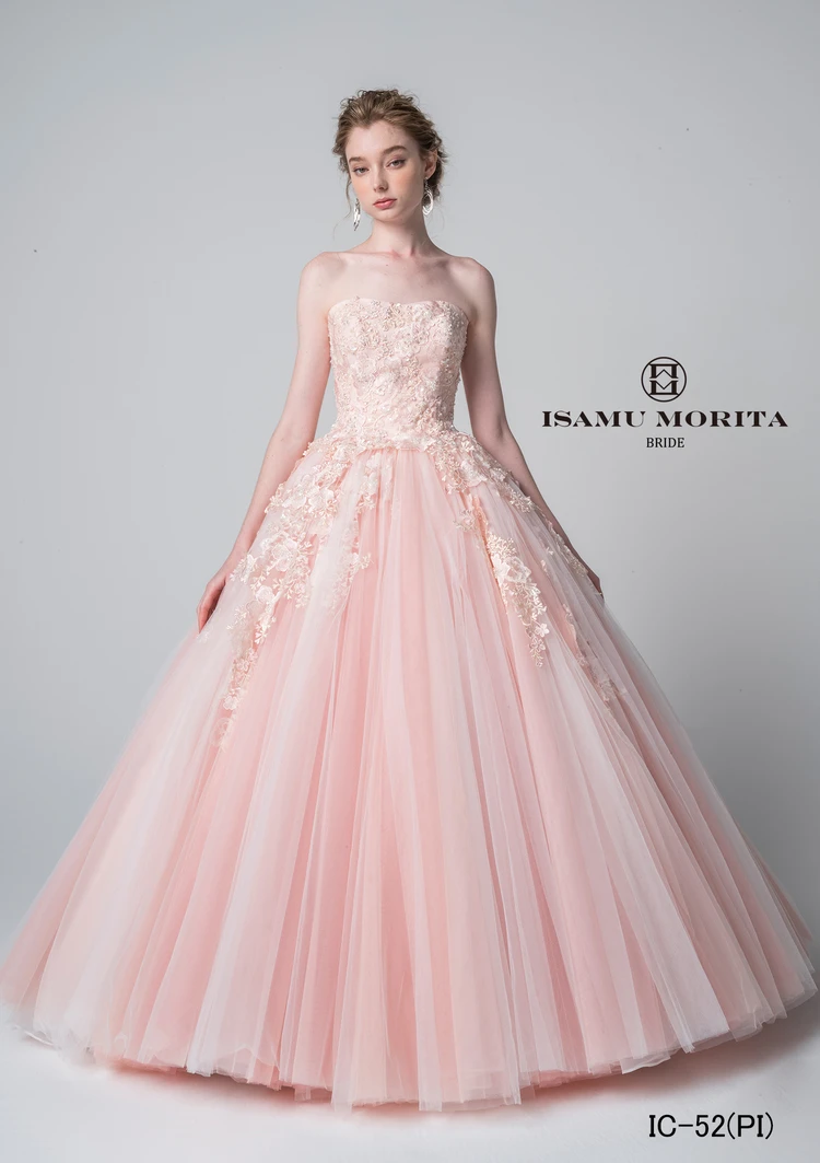イサムモリタ ドレス IC-52 pink｜ISAMU MORITA BRIDE(イサムモリタブライド)のウェディング