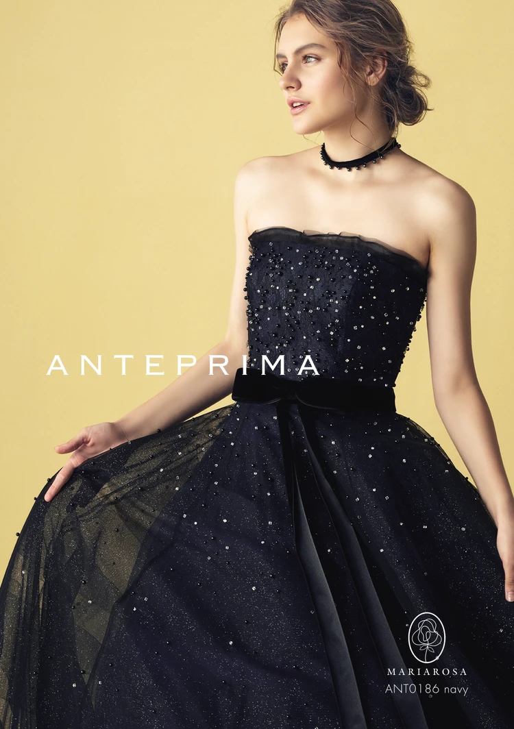 アンテプリマ　パーティドレス　ブラック ANT0186 navy｜ANTEPRIMA(アンテプリマ)のウェディングドレス