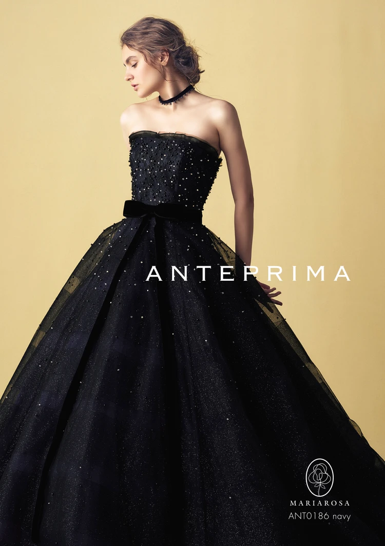アンテプリマ　パーティドレス　ブラック ANT0186 navy｜ANTEPRIMA(アンテプリマ)のウェディングドレス
