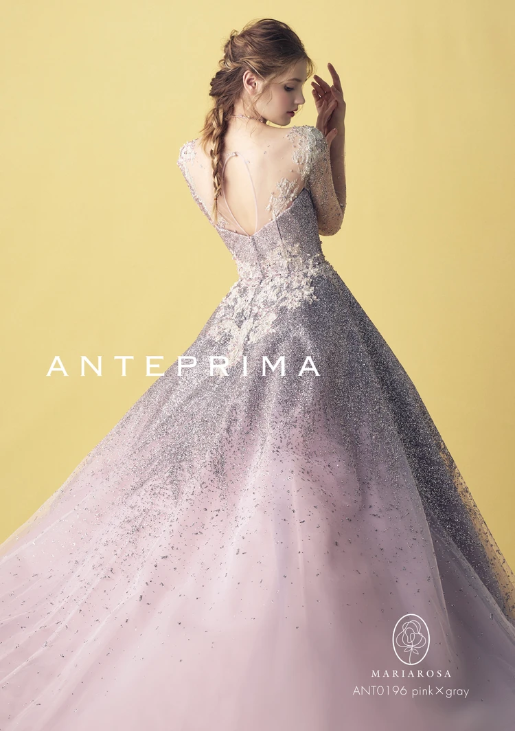 【ぴぴ】アンテプリマ　ウェディングドレス ANT0196 pink×gray｜ANTEPRIMA(アンテプリマ)のウェディングドレス