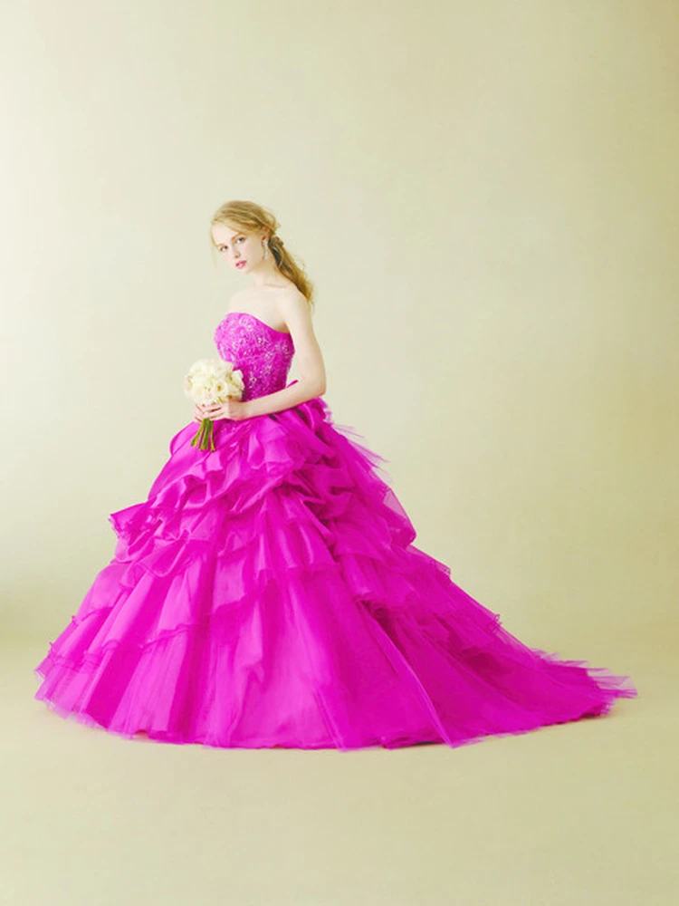 Cherry pink Ojer チェリーピンク・オジェ | ウェディングドレス