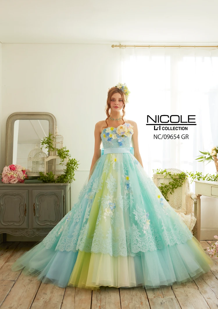 NICOLE】 NC/09654 GR｜NICOLE(ニコル)のウェディングドレス