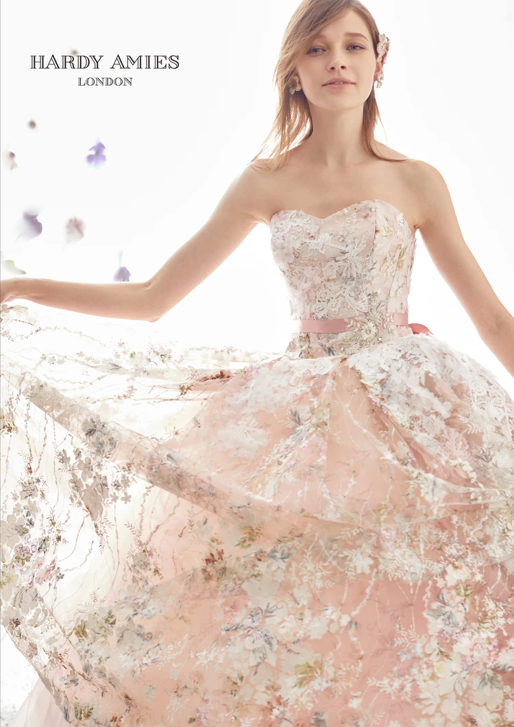 アンティークHARDY AMIES ドレスウォッチ ゴールド白蝶貝 HARDY AMIESピンク HAD-03150 【結婚式 カラードレス レンタル