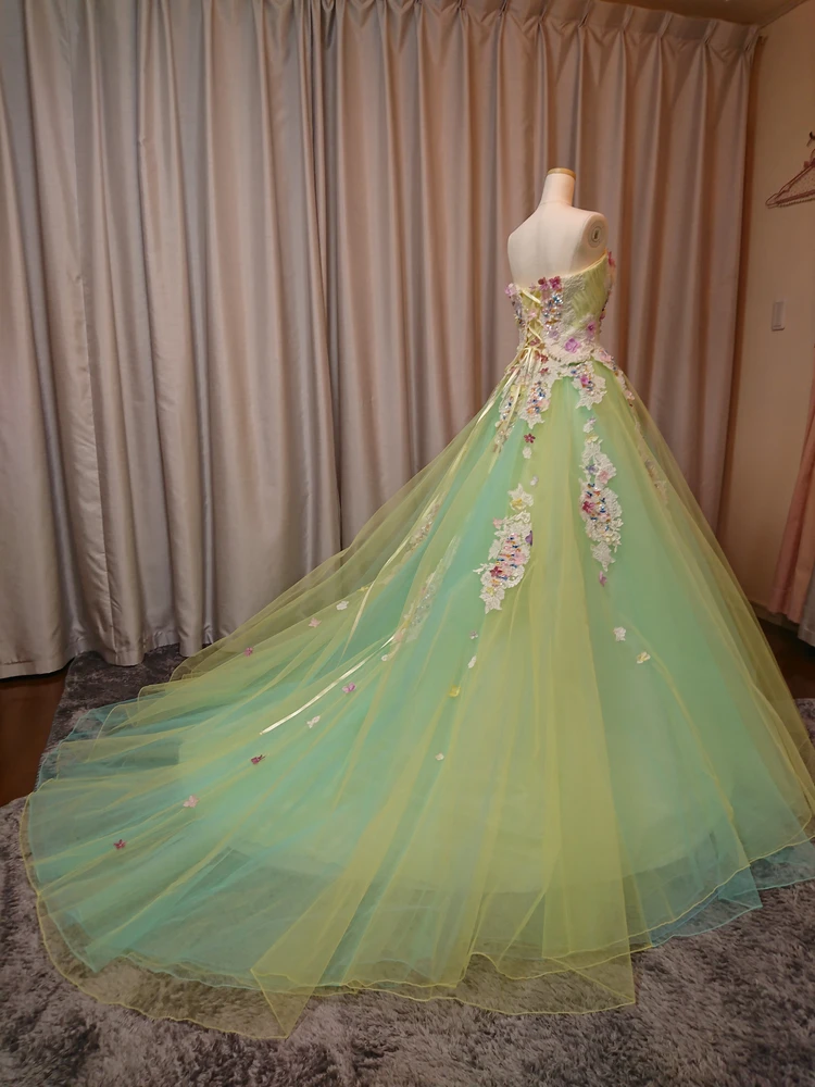 グラデーションドレス(イエロー&グリーン) 3枚目