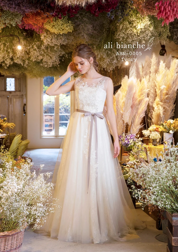 ali bianche 【ABN-0005 ivory】 | ウェディングドレス