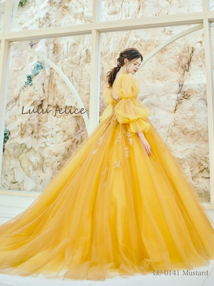 LU-0141 Mustard｜Lulu felice(ルルフェリーチェ)のウェディングドレス