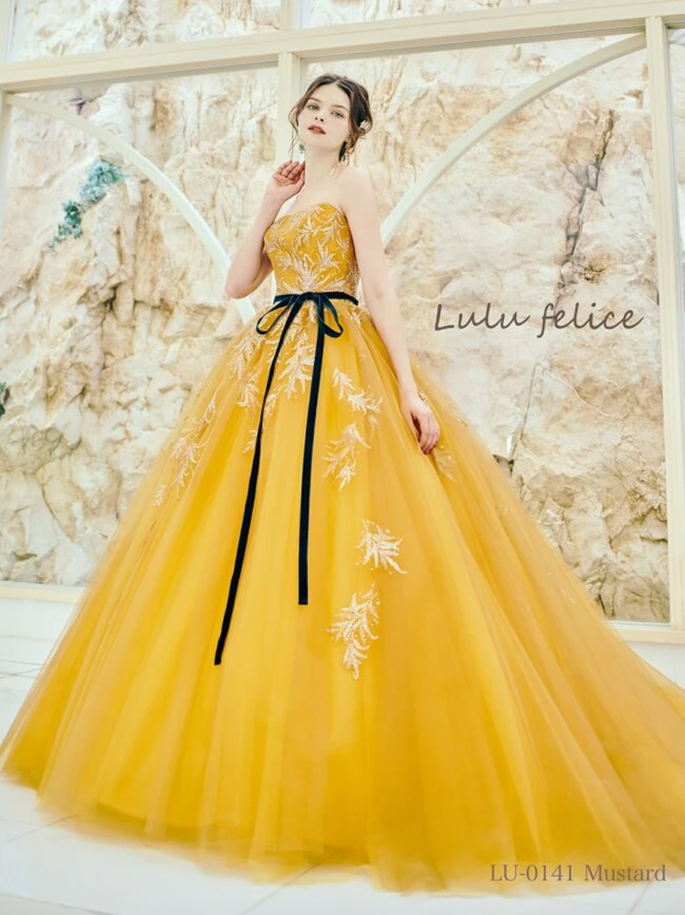 LU-0141 Mustard｜Lulu felice(ルルフェリーチェ)のウェディングドレス
