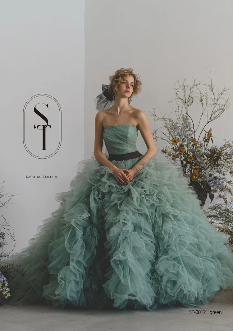 SACHIKO TSUTSUI 】ST0012 green｜SACHIKO TSUTSUI(サチコ ツツイ)のウェディングドレス