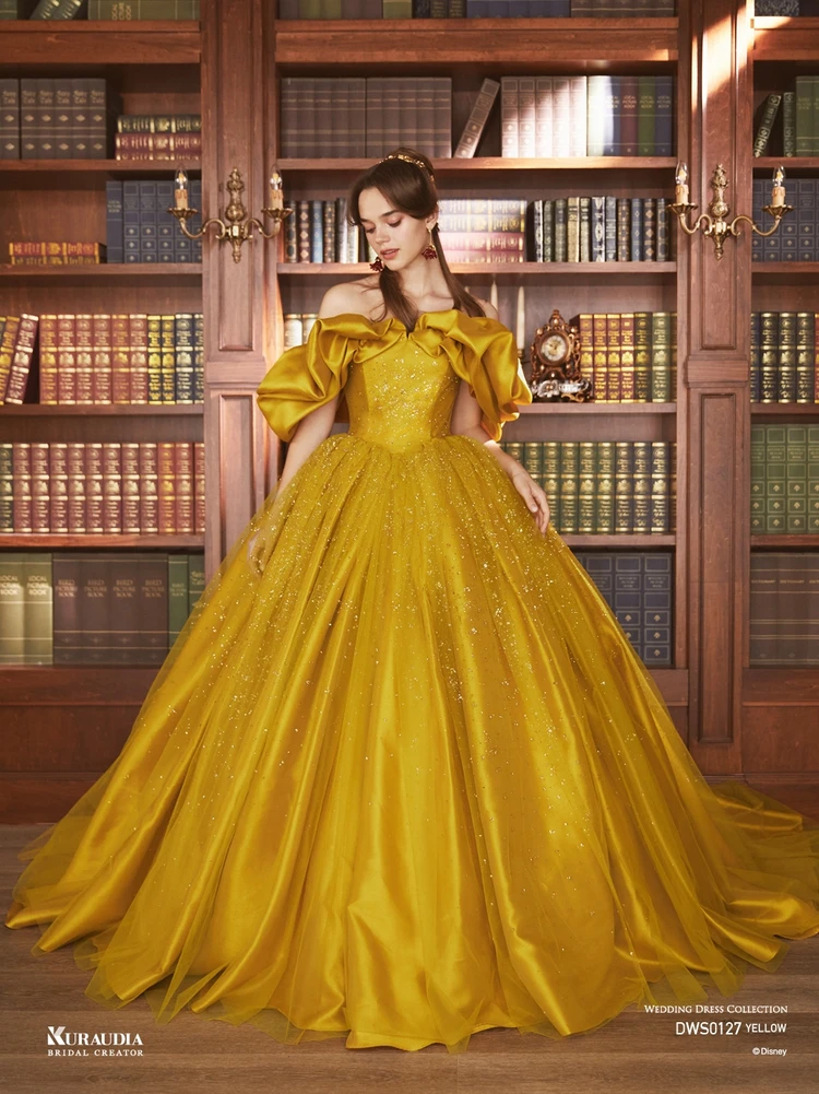 Disney Wedding Dress Collection｜DWS0127 Yellow (BELLE) <カラードレス> 1枚目