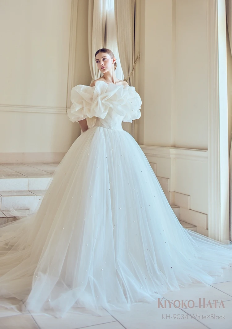 KH-9034 White+Black｜KIYOKO HATA(キヨコハタ)のウェディングドレス