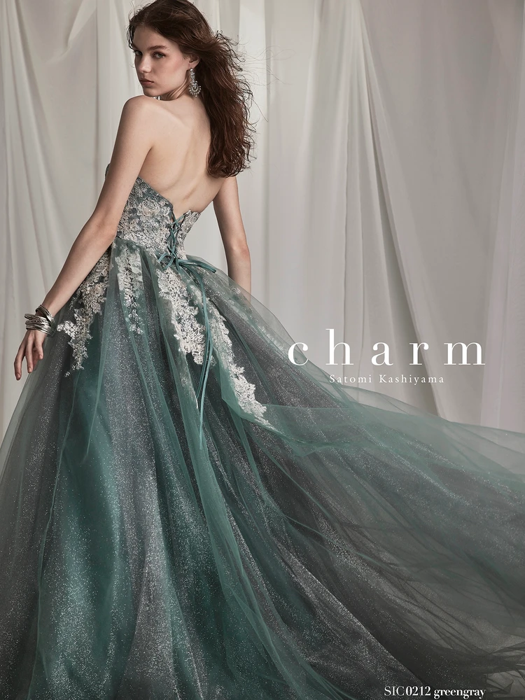 SIC0212 green gray｜charm(チャーム)のウェディングドレス