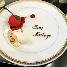 新郎新婦用デザート