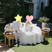 チャペル外での写真撮影