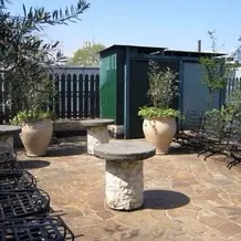 かわいらしいガーデンがあります。