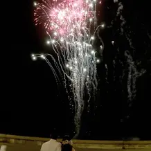 披露宴ラストにサプライズ打ち上げ花火