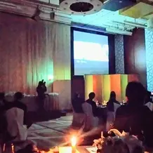 大きなスクリーンを使っての演出