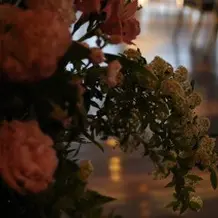 最上階のレストランにあった花