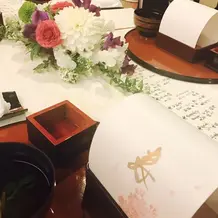 お吸い物と升酒