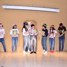 余興は一段高くなっているステージで！