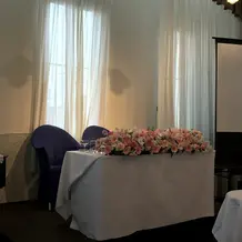 新郎新婦の席です。