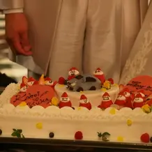 ウエディングケーキ 青い車は愛車