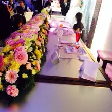 お花の色合いも決めました