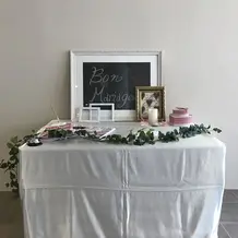 受付のウェルカムボードもセンスあります