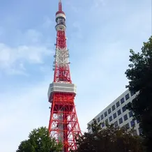 教会入口から撮った東京タワー