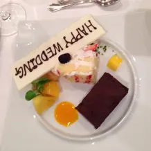 デザート、生ケーキ付き