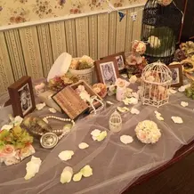 披露宴の前の受付スペースに