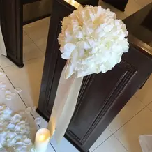 横に取り付けられたお花