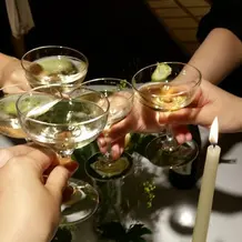 シャンパンで乾杯