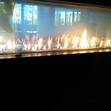 入り口に炎の演出