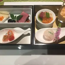 なんと2段のお祝いのアミューズ
