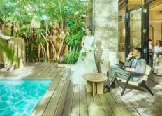 自然に包まれた海外風ガーデン